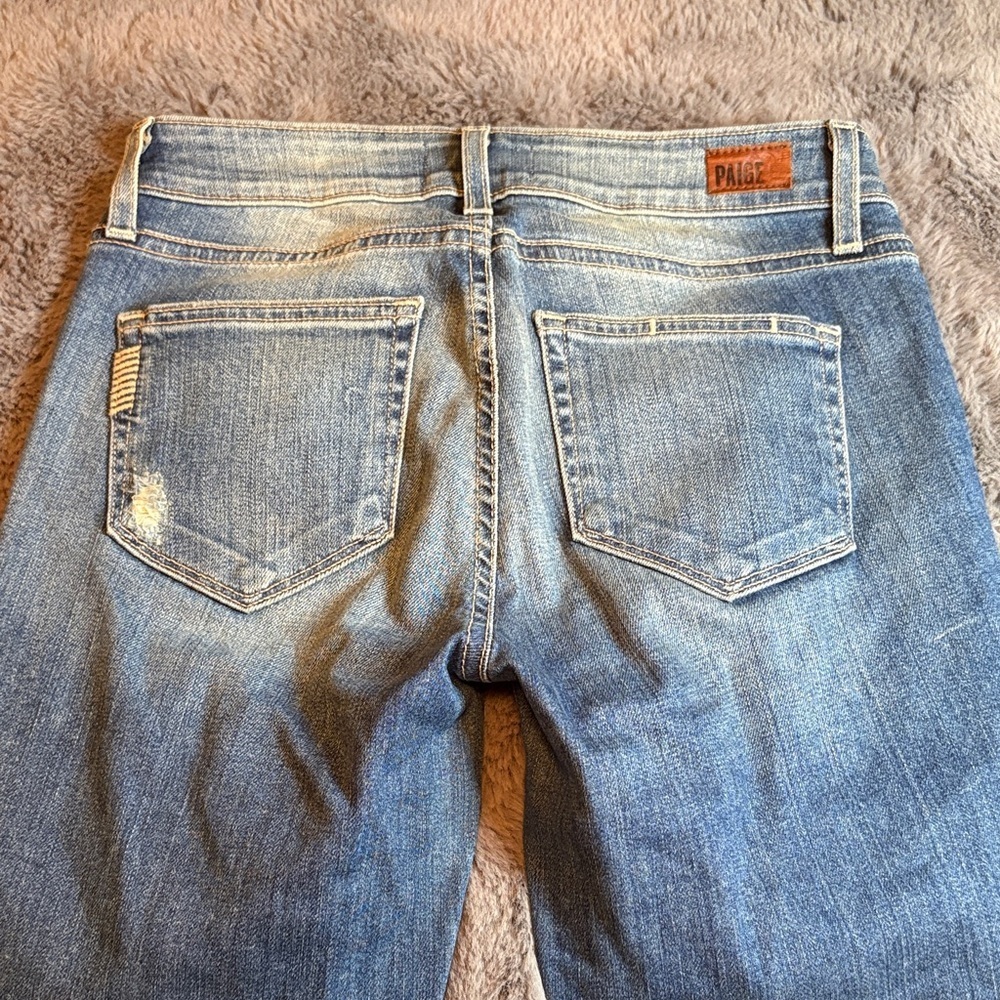 PAIGE Classic Distressed Skinny Jeans - Picture 3 of 6